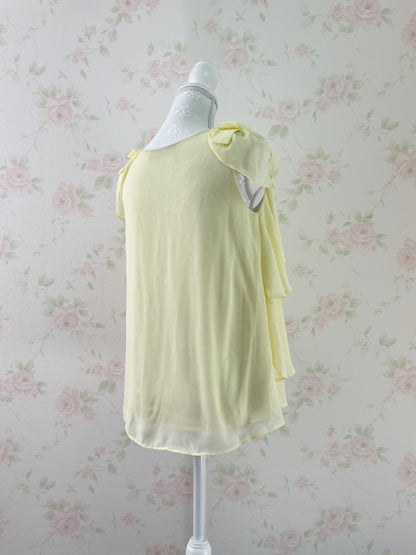 CECIL McBEE Tiered Tunic Top (Yellow)