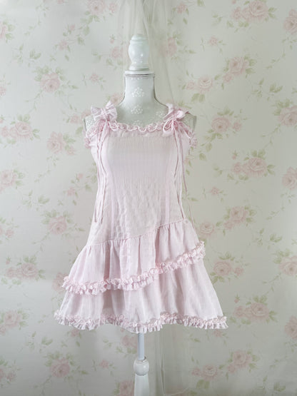 Olive des Olive Ruffled Strap Camisole Tunic (Pink)