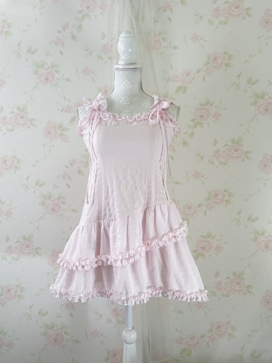 Olive des Olive Ruffled Strap Camisole Tunic (Pink)