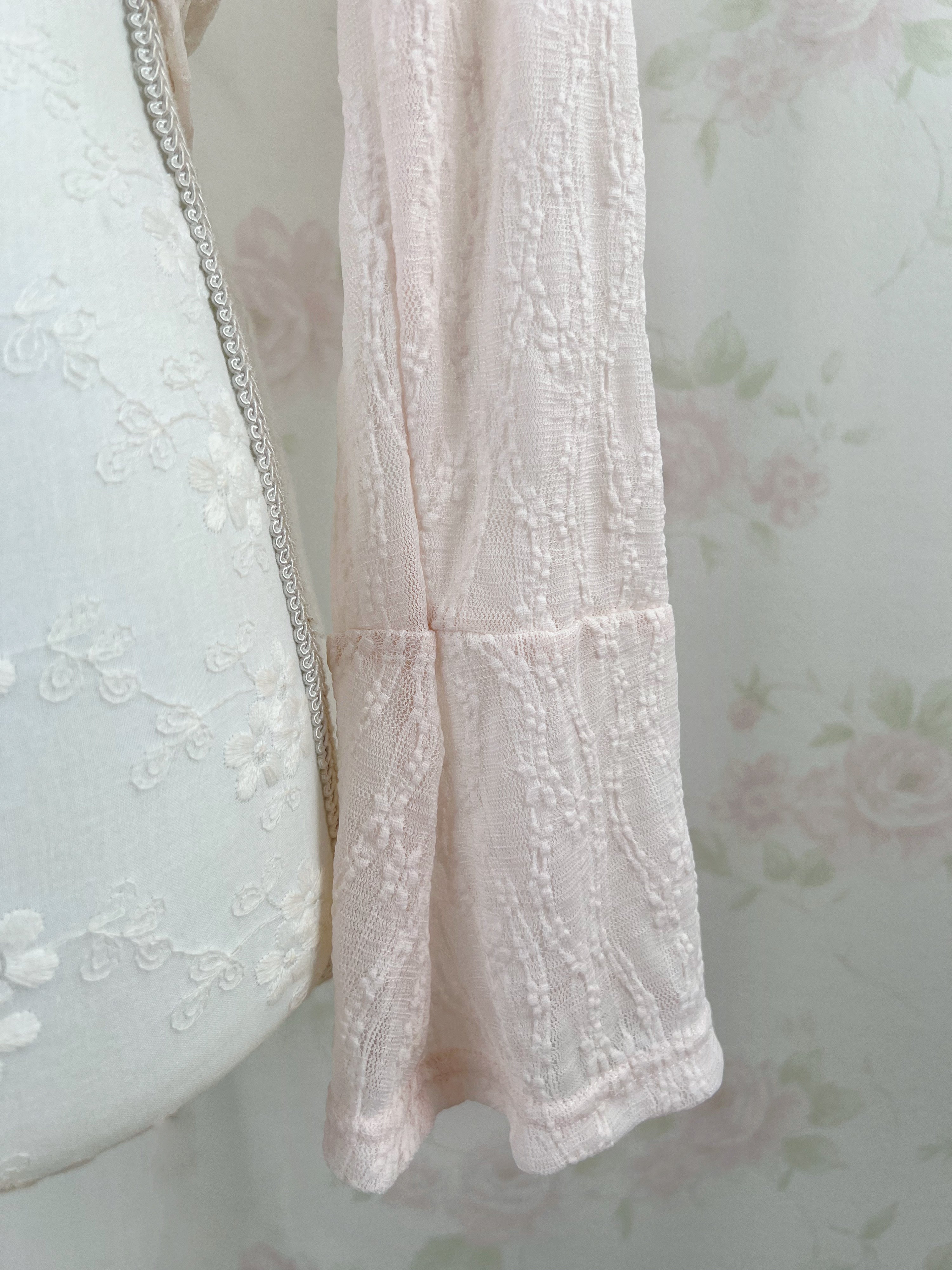 Lace Princess Sleeve Cardigan (Pink)