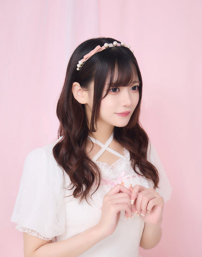 mellfy memory My Love Jewel & ribbon Hair Band