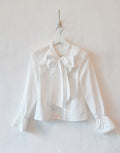 mellfy memory Sugar lace ribbon tie blouse