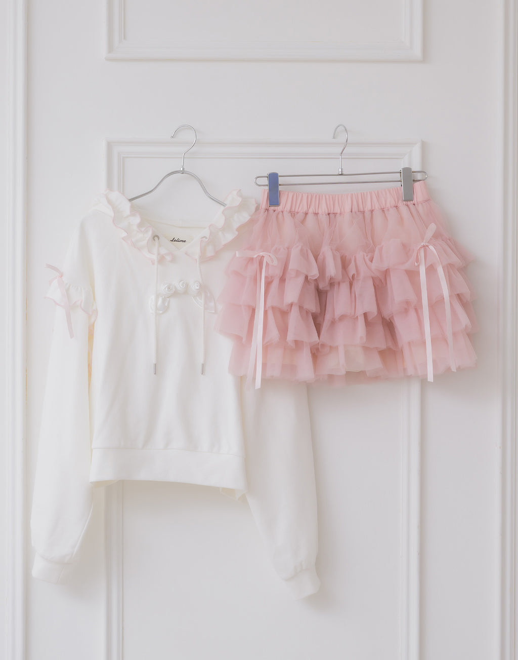 Lolime lacy ribbon sweatshirt