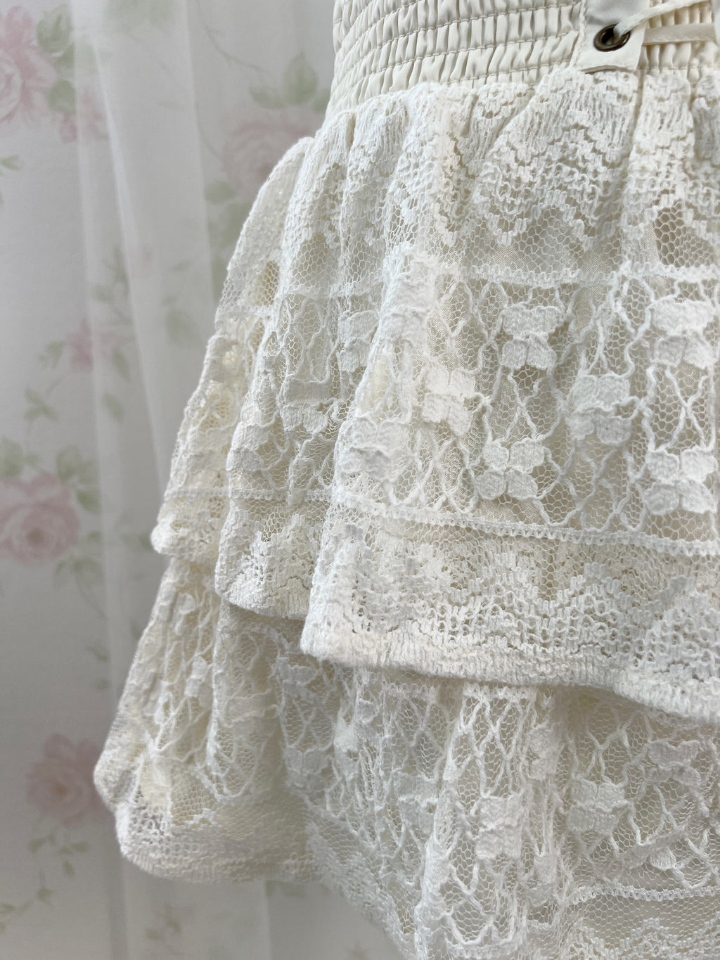 Peach John Crocheted Skirt (Ivory)