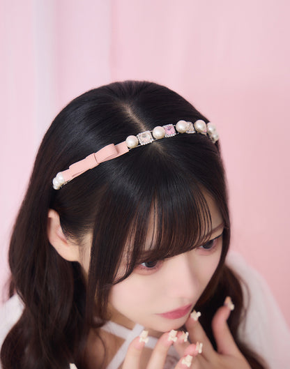 mellfy memory My Love Jewel & ribbon Hair Band