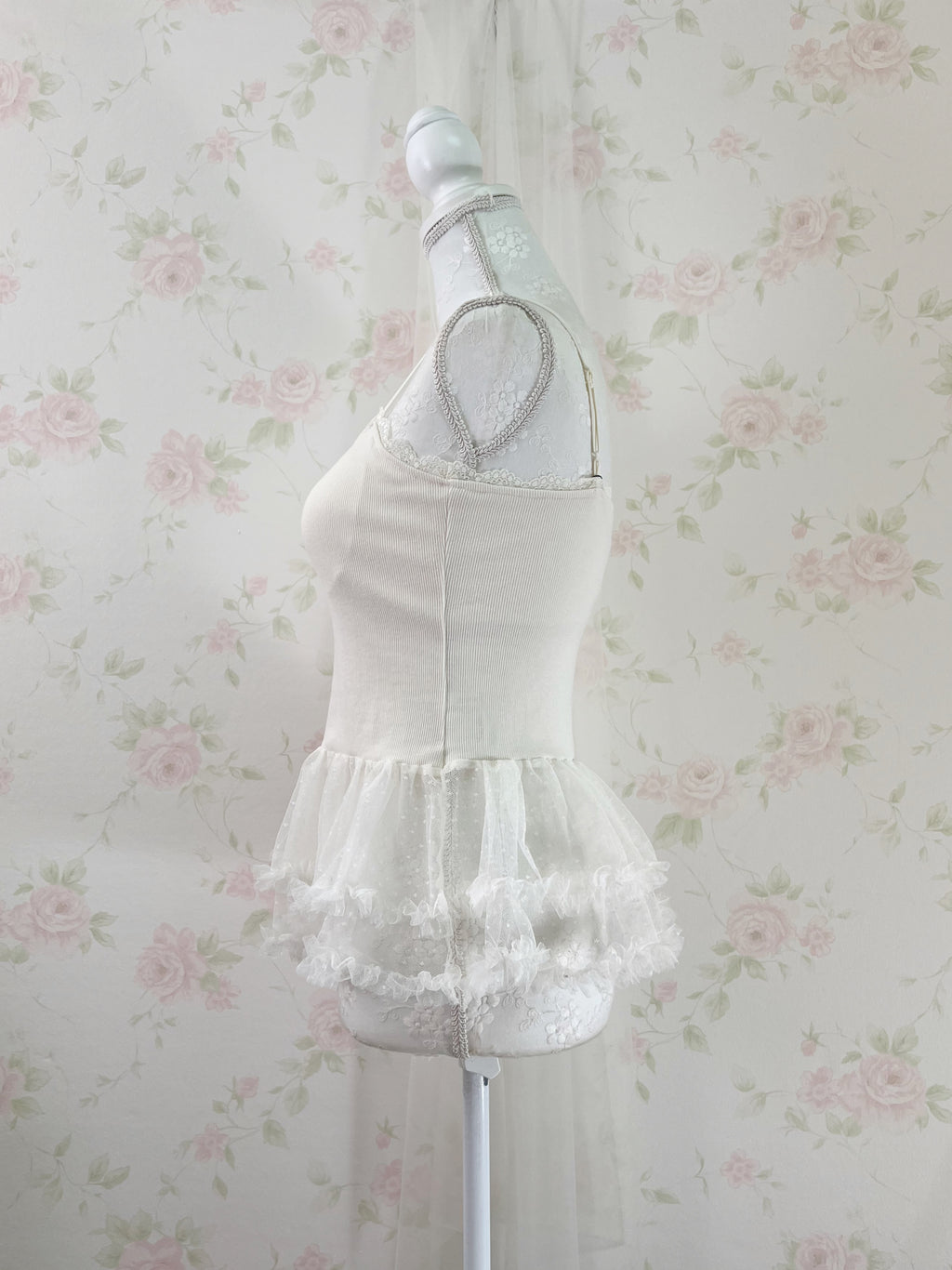 Olive does olive tulle camisole