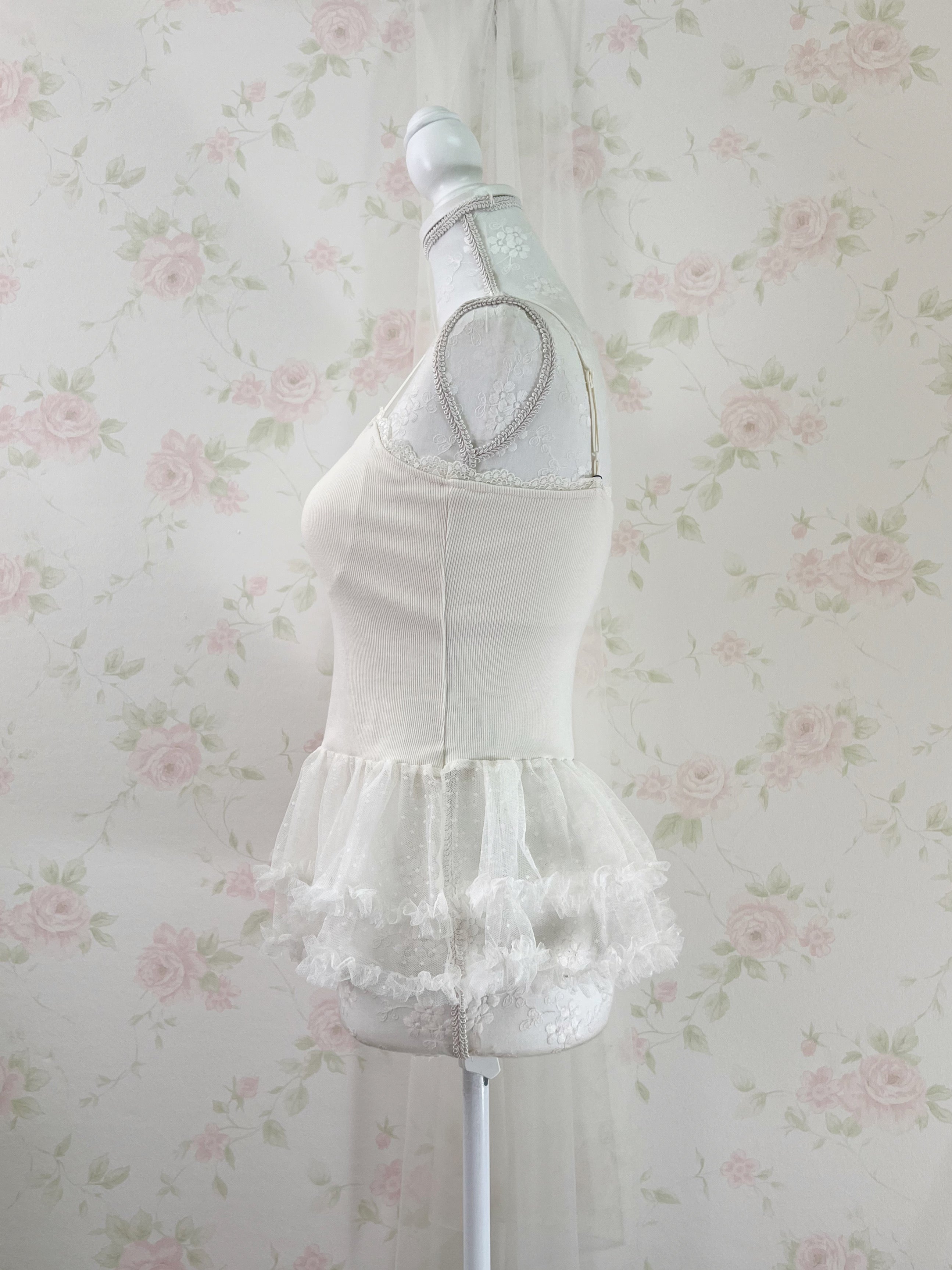 Olive does olive tulle camisole