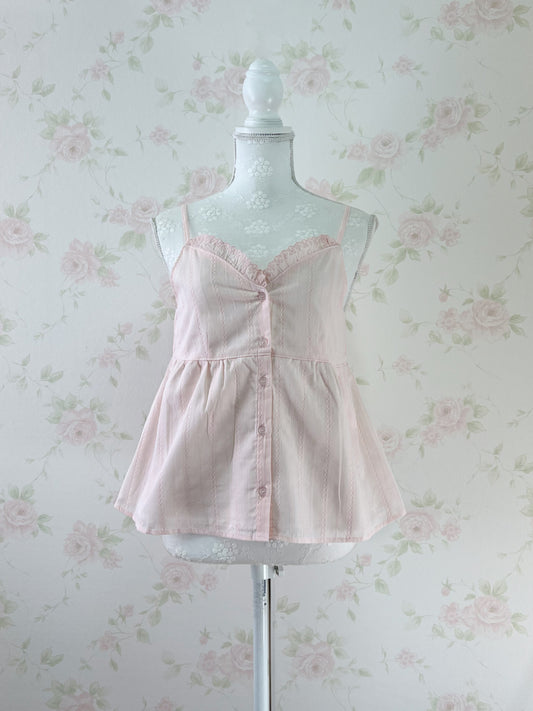 GRL Lace Shoujo Lace Cotton Camisole (Pink)