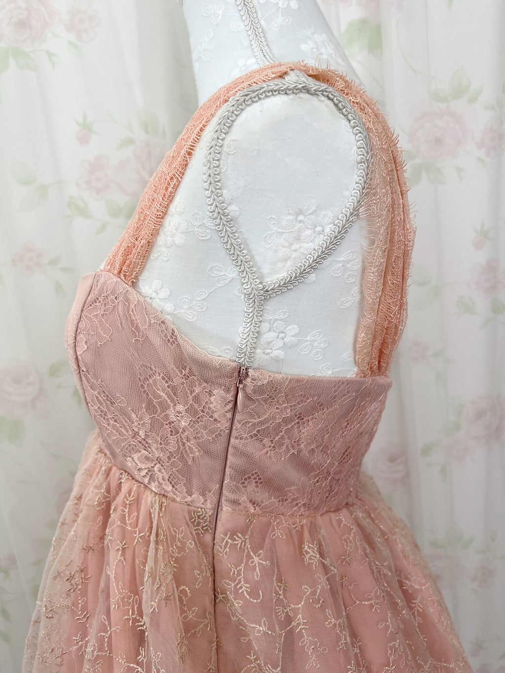 MERCURYDUO Floral Embroidery Lace Dress
