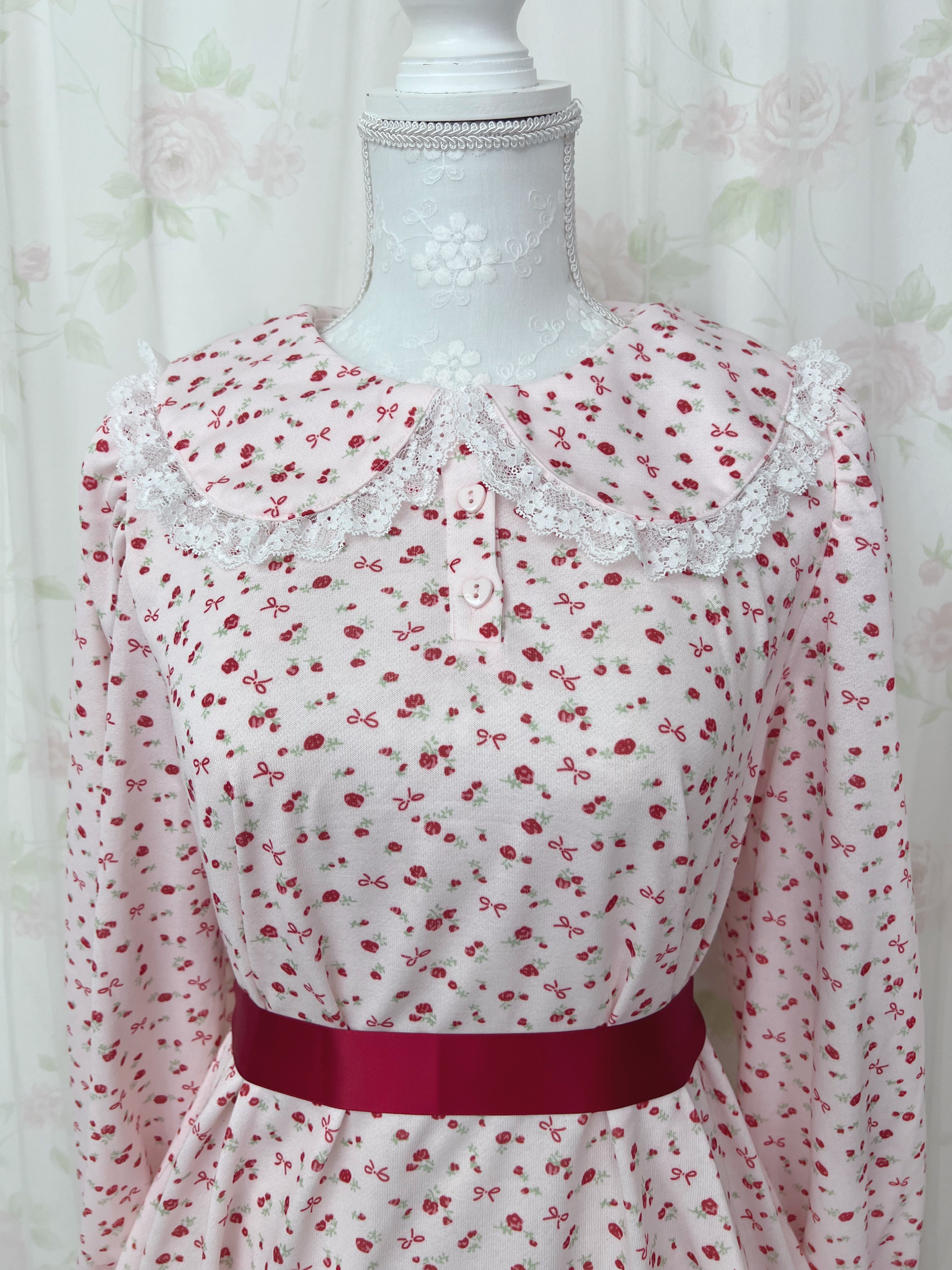 majoretty Petite Floral Tiered Dress (Red)