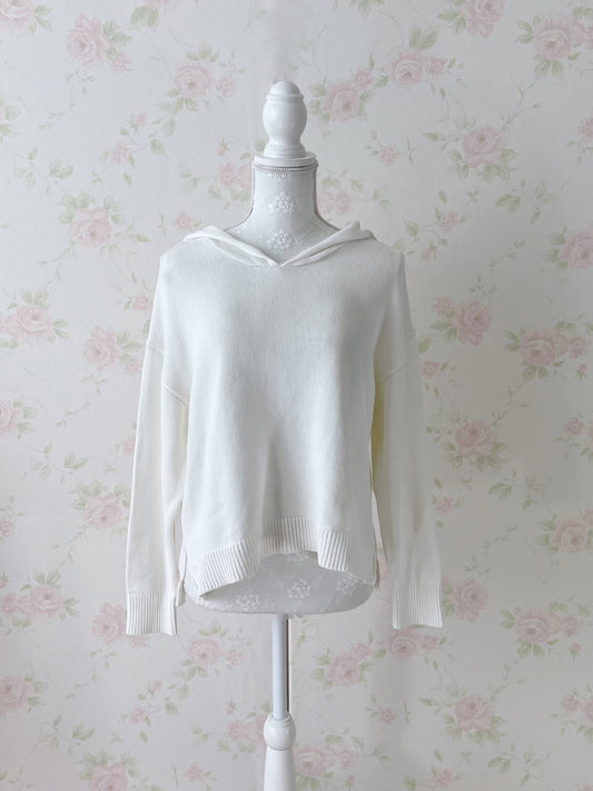 Aqua Girl Sailor Collar Cotton Top (White)