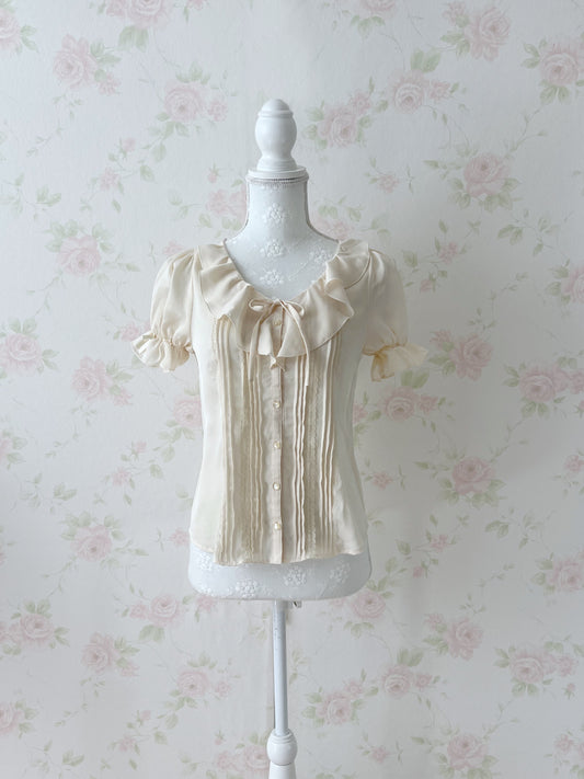 Prime Pattern Sweet Classical Blouse (Cream)