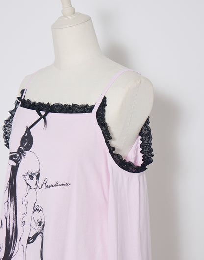 AVENCHUMU ERICO collaboration illustration flare sleeve top