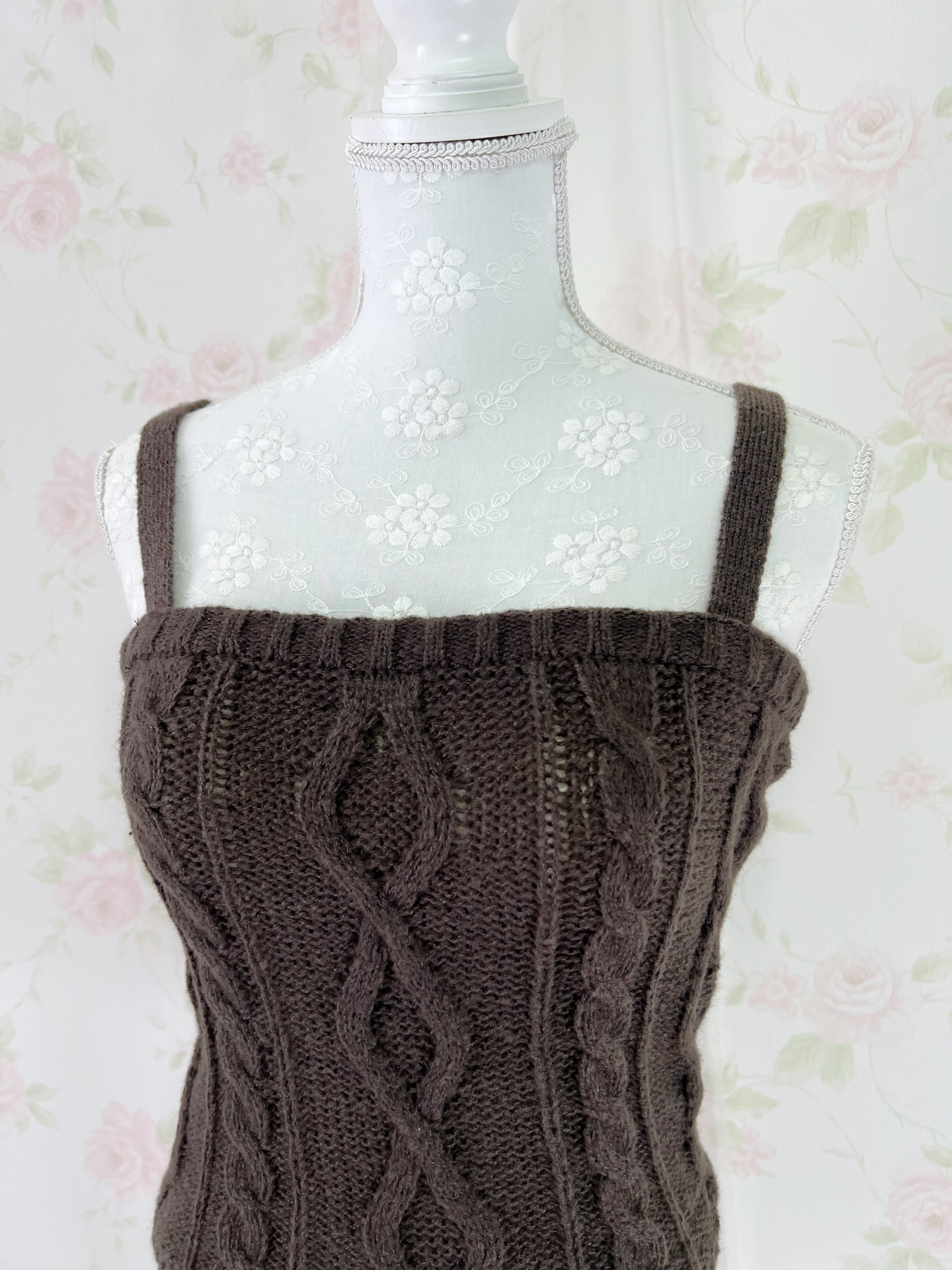 Cardigan Moe Sleeve Camisole Set (Brown) – MultiPal Store