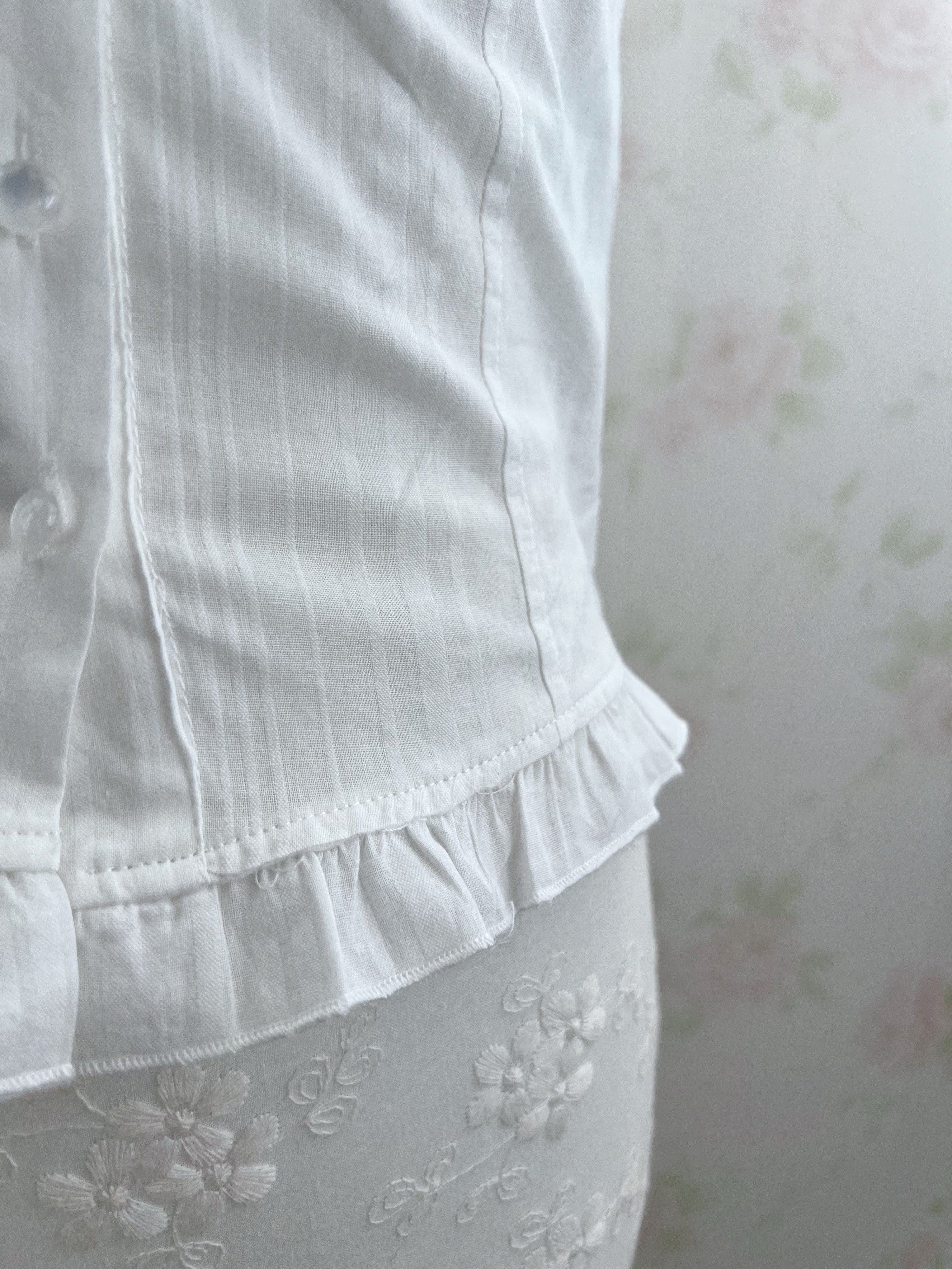Cotton Princess Blouse (White)