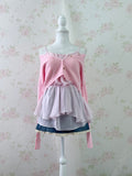 Princess Sleeve Cardigan (Candy Pink)