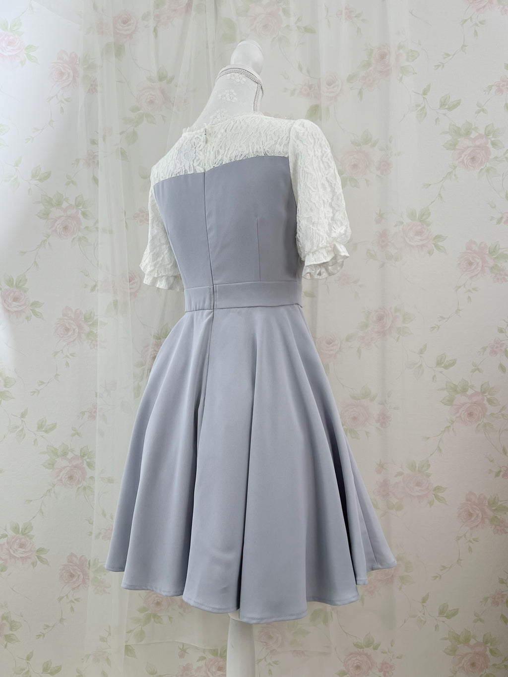 mille fille closet Lace Sleeve Dolly Dress (Blue)