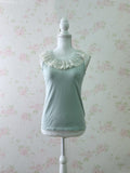earth music & ecology Lacy Collar Tank Top (Mint Green)