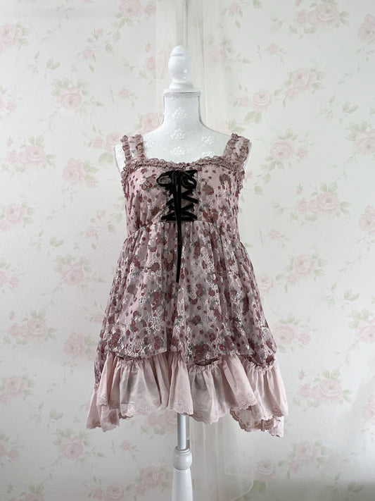 axes femme Floral Laced Up Tunic Top