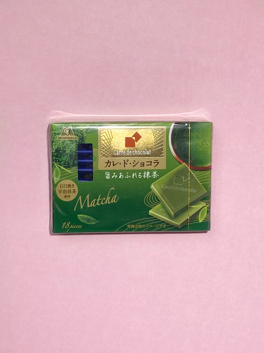 MORINAGA Carré de chocolat Uji Matcha Chocolate 18 pieces