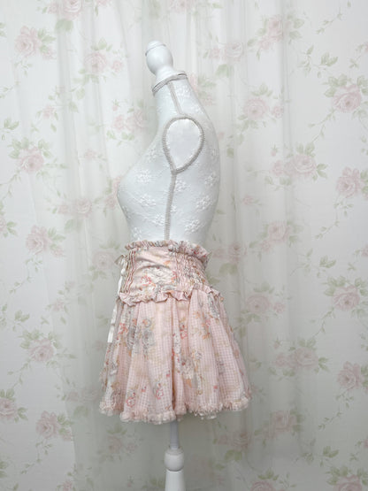 LIZ LISA High Waist Chiffon Floral Skirt