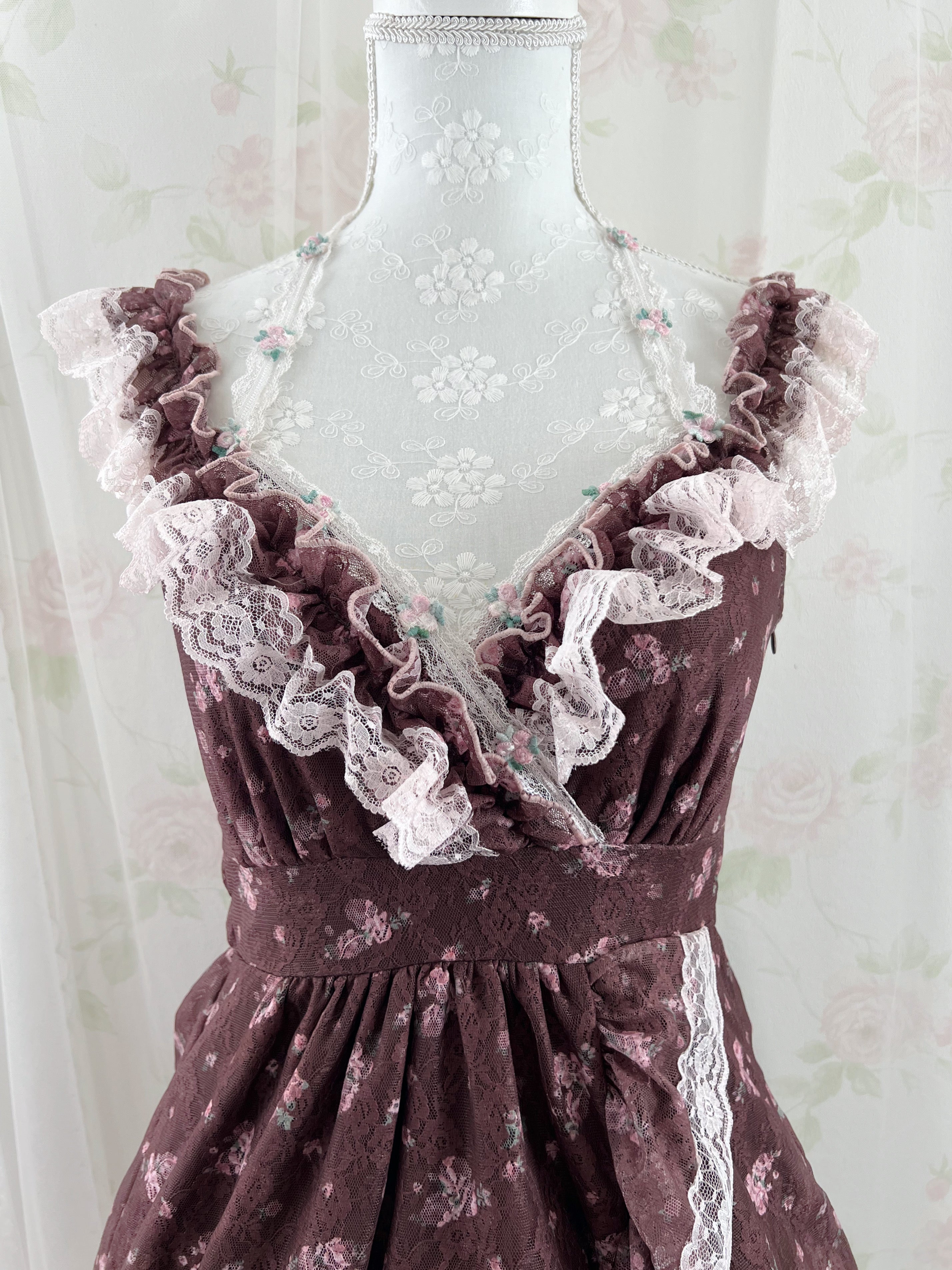 (Pre-order)Vintage Angel Tailor Fairy Pretty Dress (Brown)