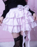<Deliver in Late September> AVENCHUMU Ruffle frill ribbon tiered skirt