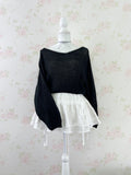 Soft Loose Gyaru Sweater (Black)