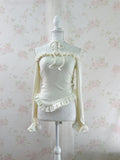 Choker hem frilled top