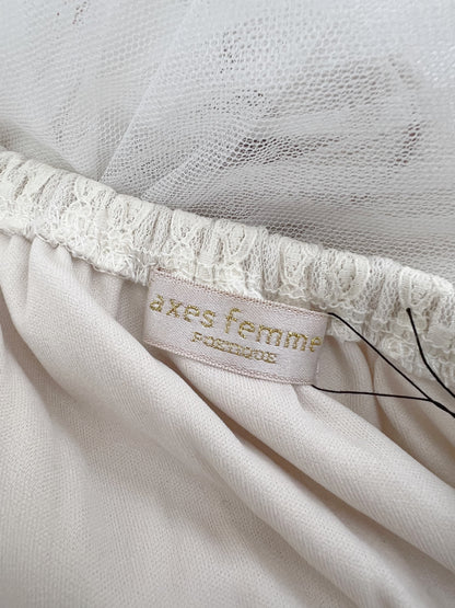 axes femme POETIQUE Striped Tulle Camisole Dress