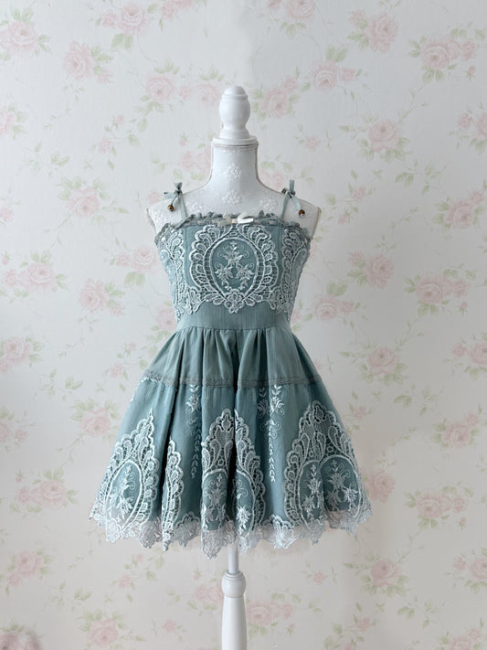 LIZ LISA Denim Lace Mini Dress
