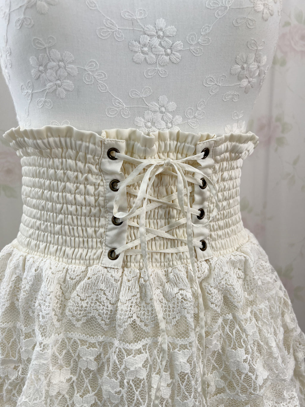 Peach John Crocheted Skirt (Ivory)