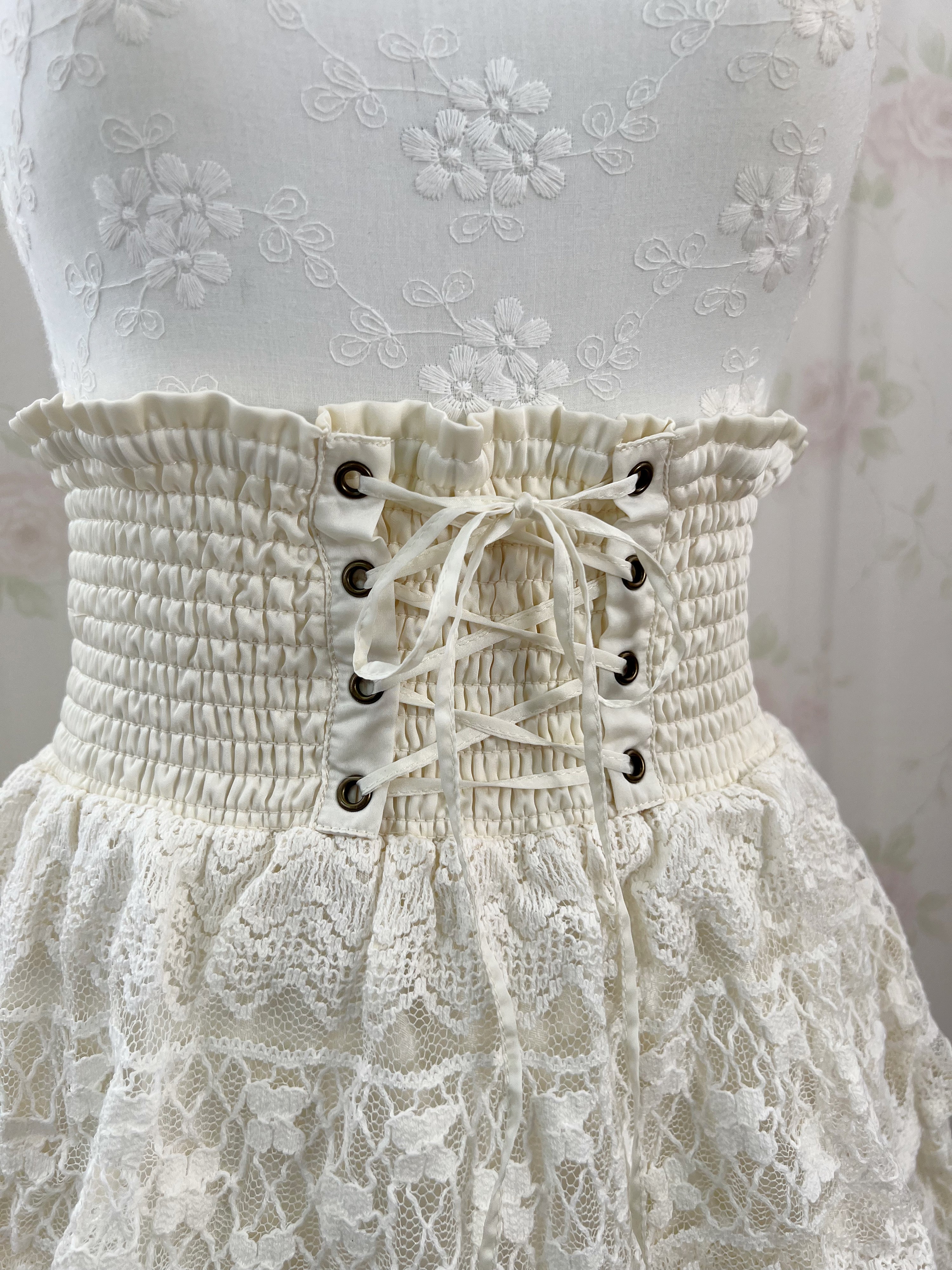 Peach John Crocheted Skirt (Ivory)