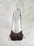 Ribbon Shoulder Bag (Chocolate)
