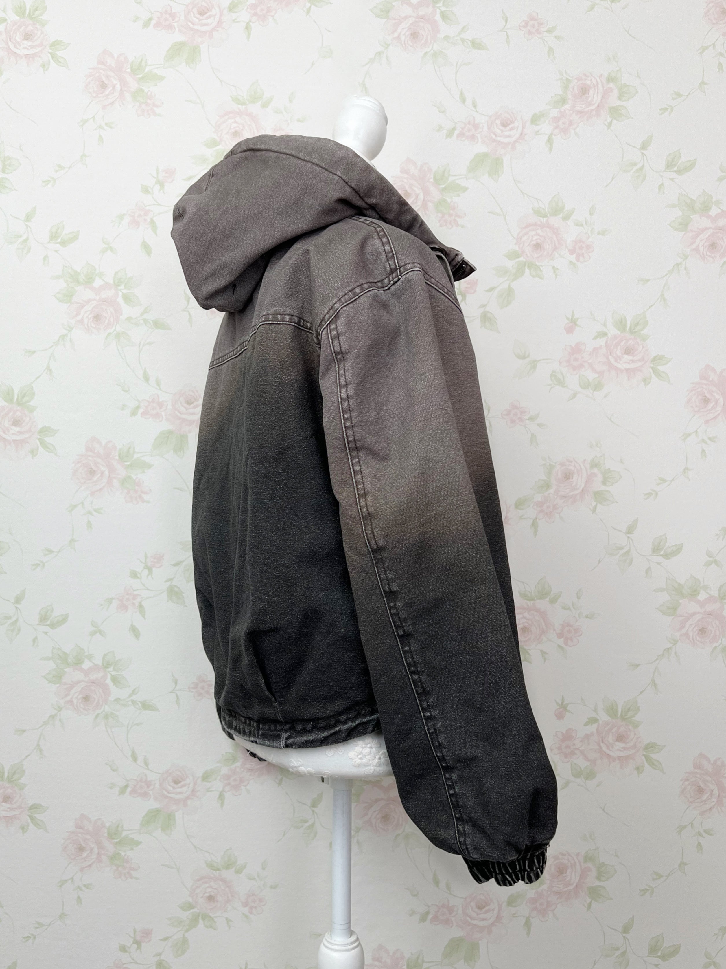 LAGUA GEM Cotton Hoodie Gradation Jacket (Brown)