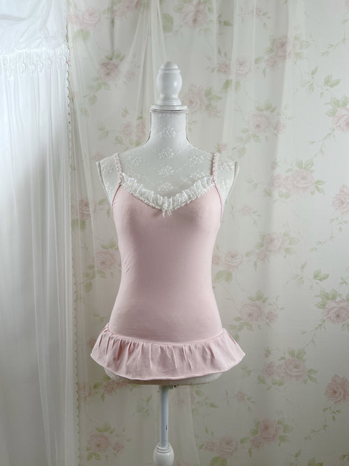 (Pre-order)Vintage Angel Tailor Pink Laloli Dress&Cami Set