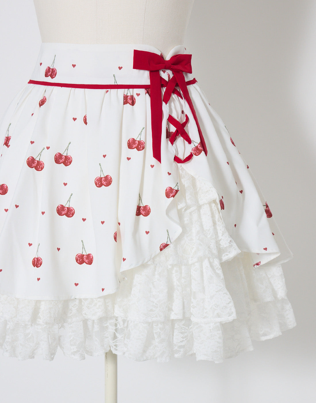 mellfy memory Sweet cherry lace frill Skirt