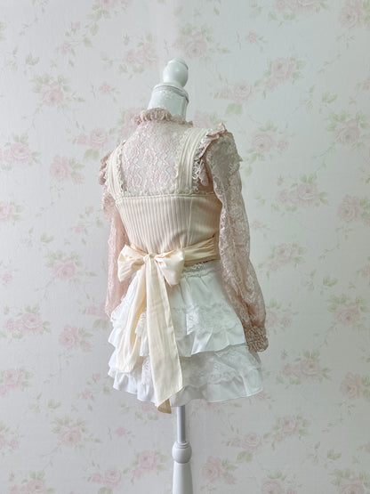 ROJITA Back Bow Bustier (Ivory)