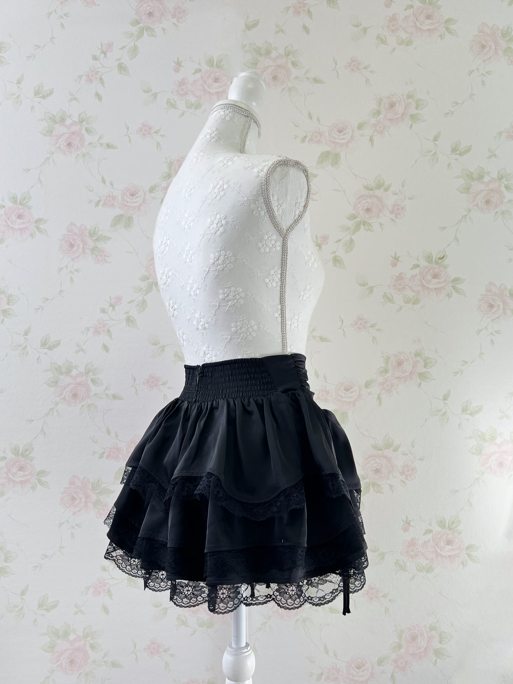 Draw String Layered Sukapan (Black)