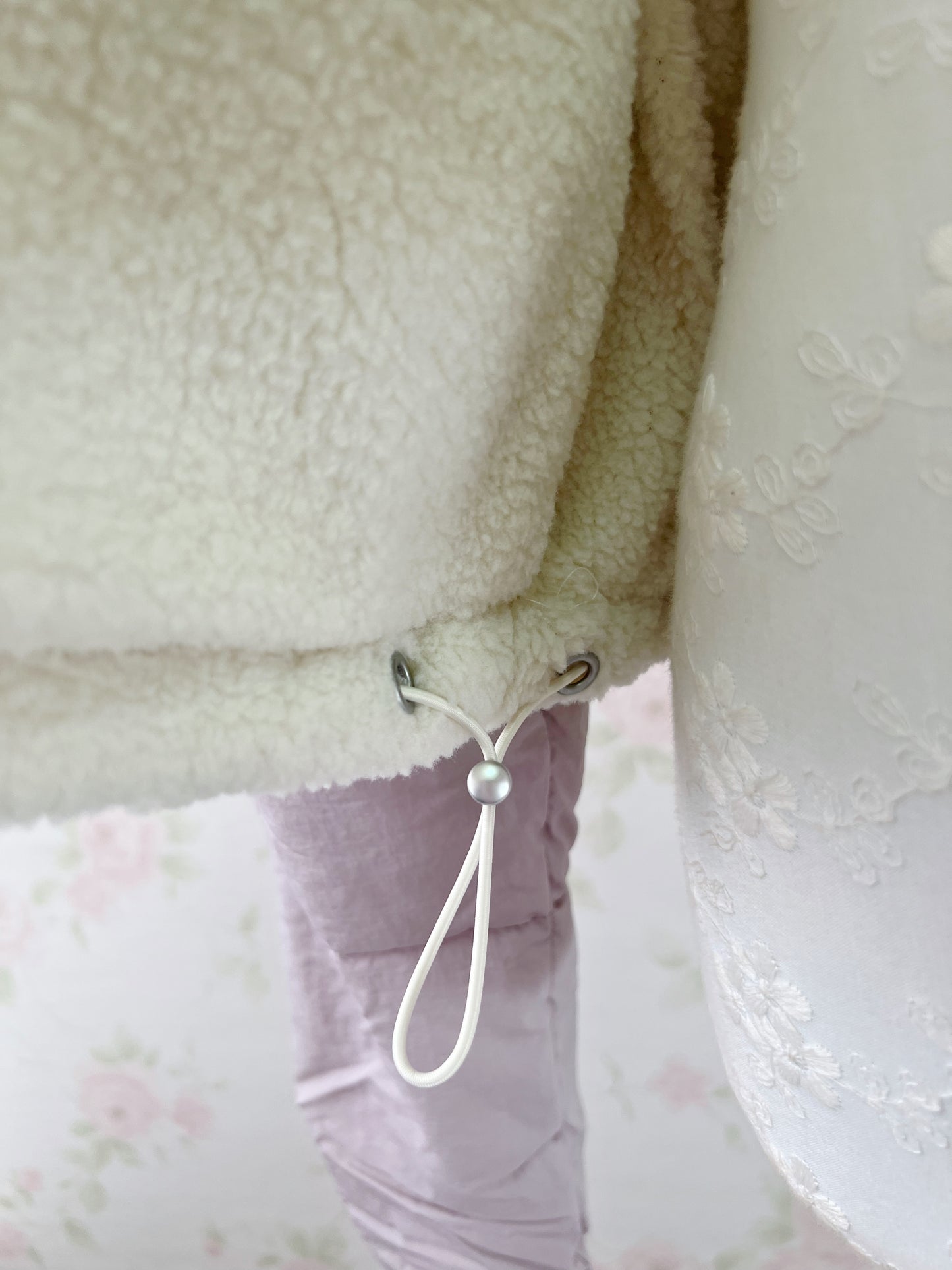 GRL Reversible Boa Puffer Jacket (Pink)