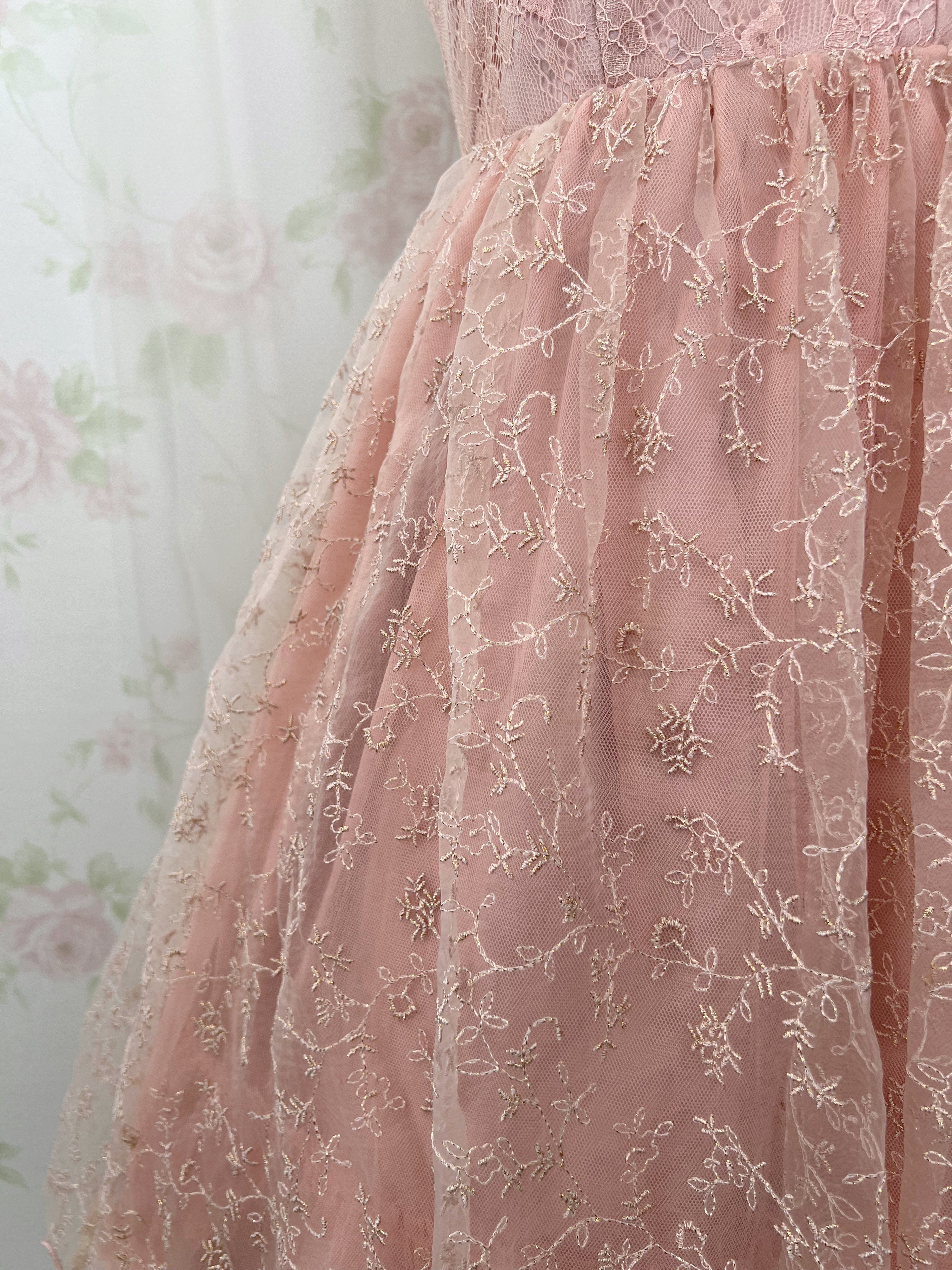 MERCURYDUO Floral Embroidery Lace Dress