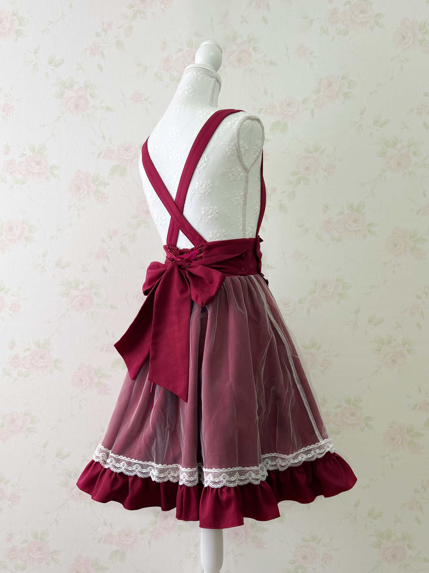 Amavel Waist Bow Tulle Jumper Skirt