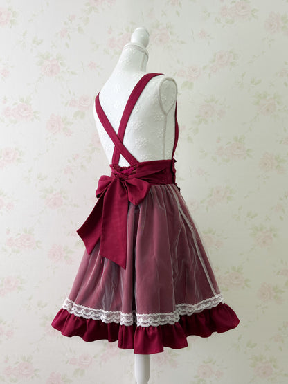 Amavel Waist Bow Tulle Jumper Skirt