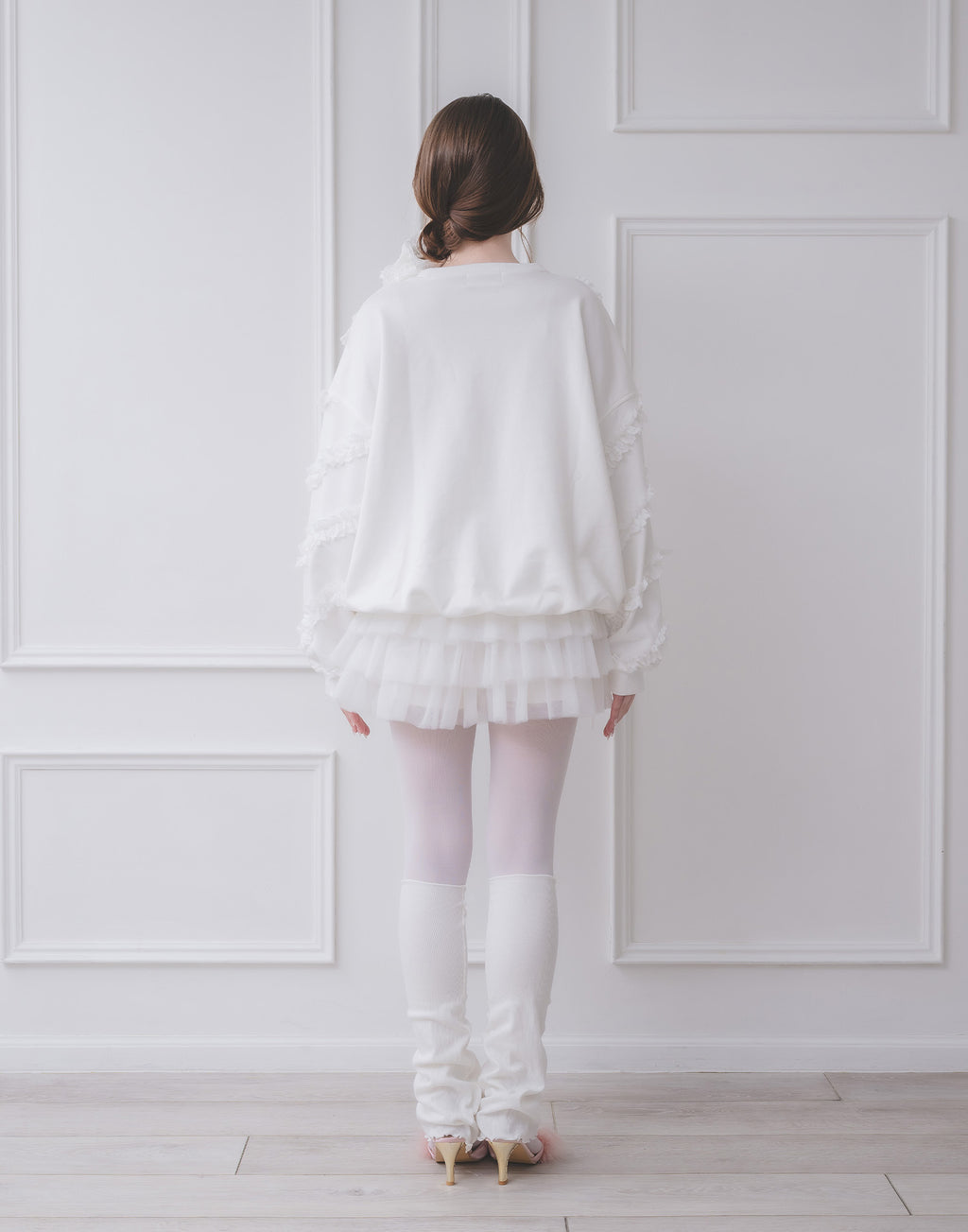 Lolime lacy ribbon sweatshirt