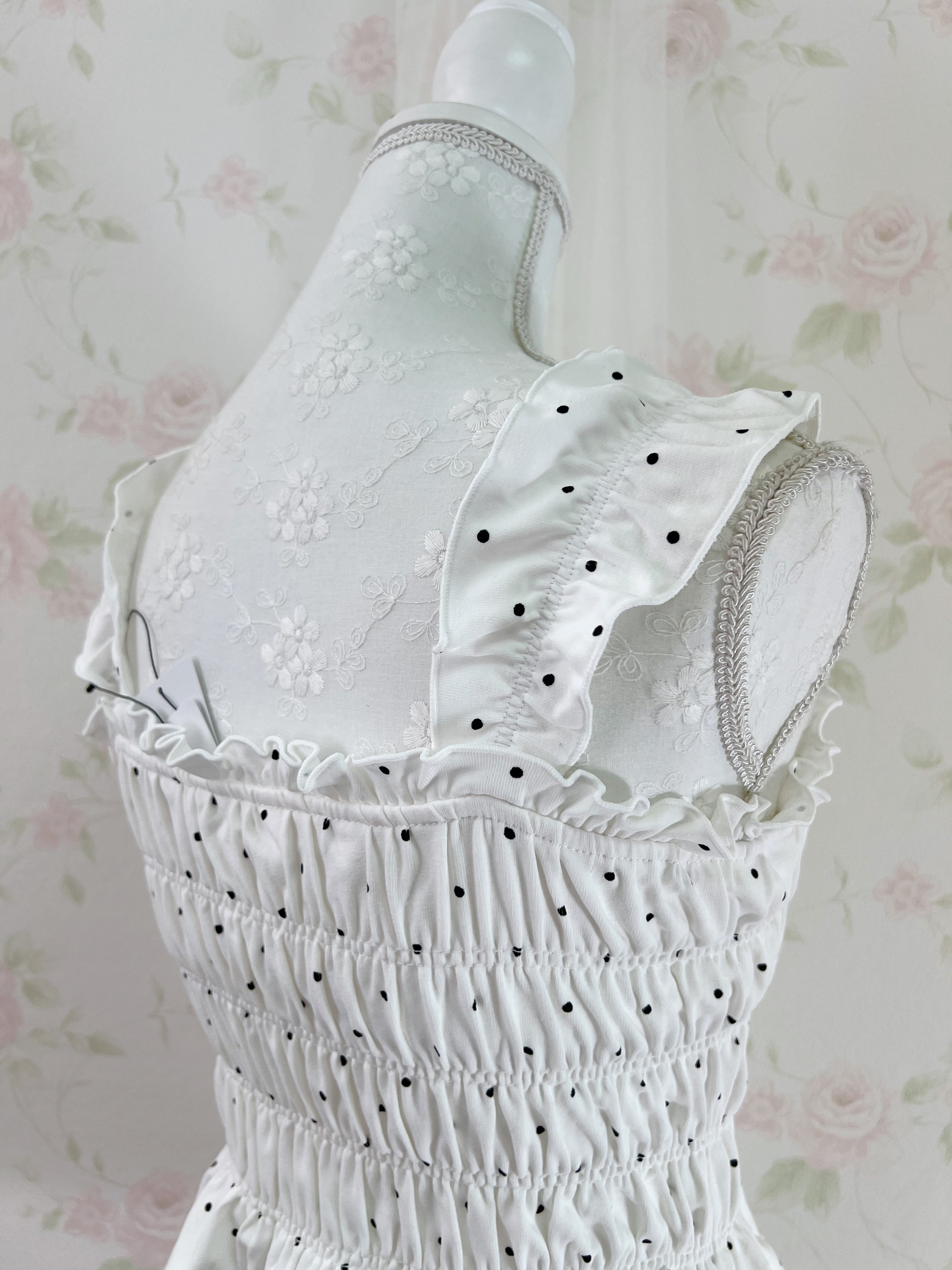 Olive des Olive Polka Dot Double Bow Top