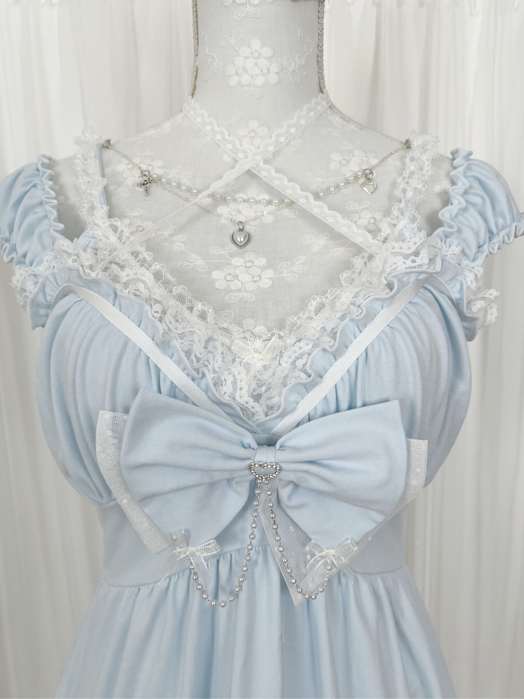 (Pre-order)Vintage Angel Blue Poppy Dress & Cami Set