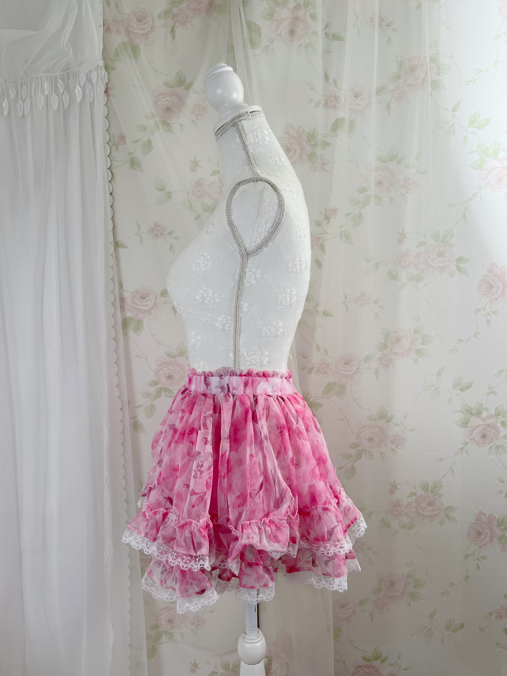 Evori Glow Sakura Chiffon Skirt