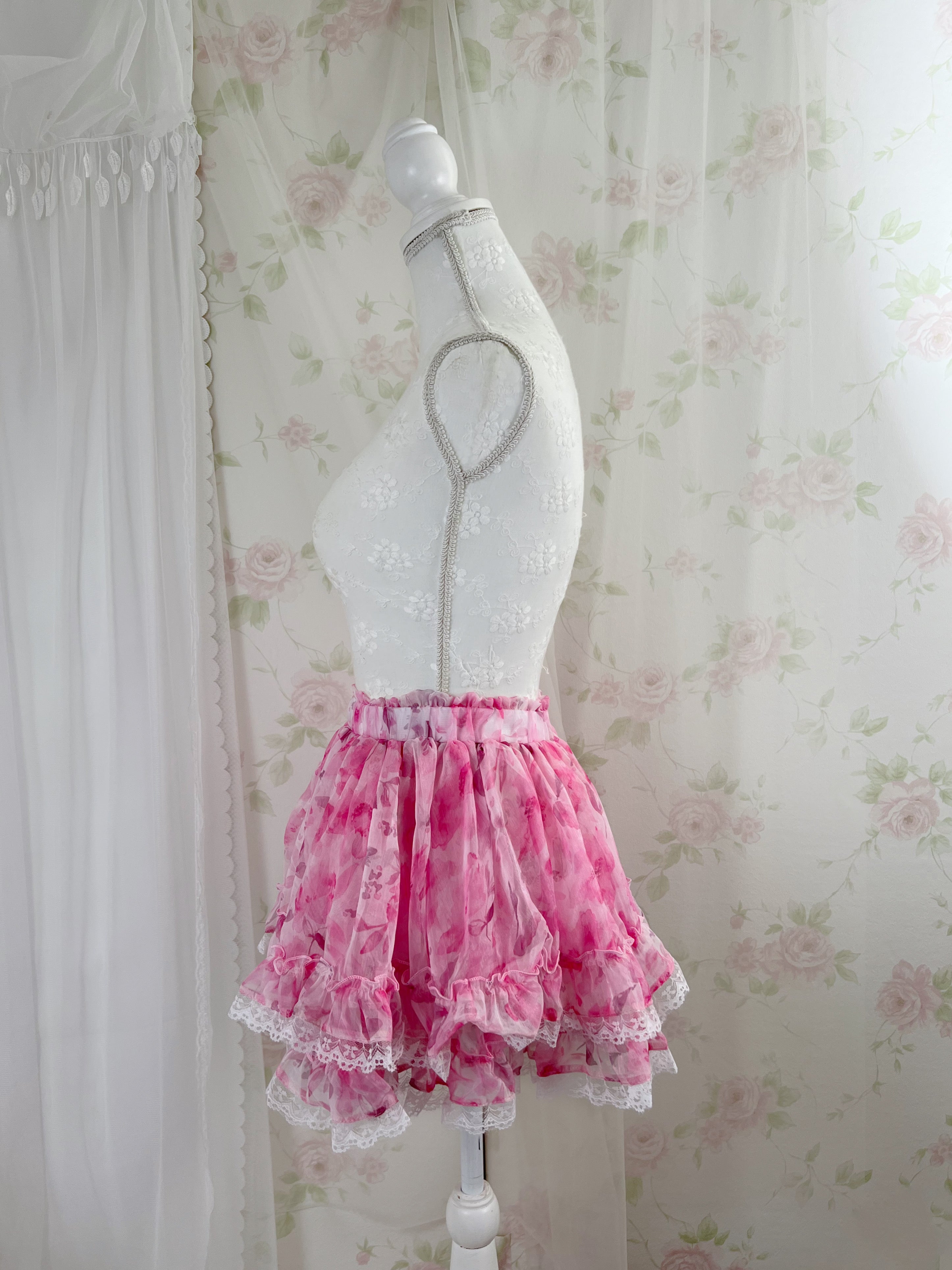 Evori Glow Sakura Chiffon Skirt