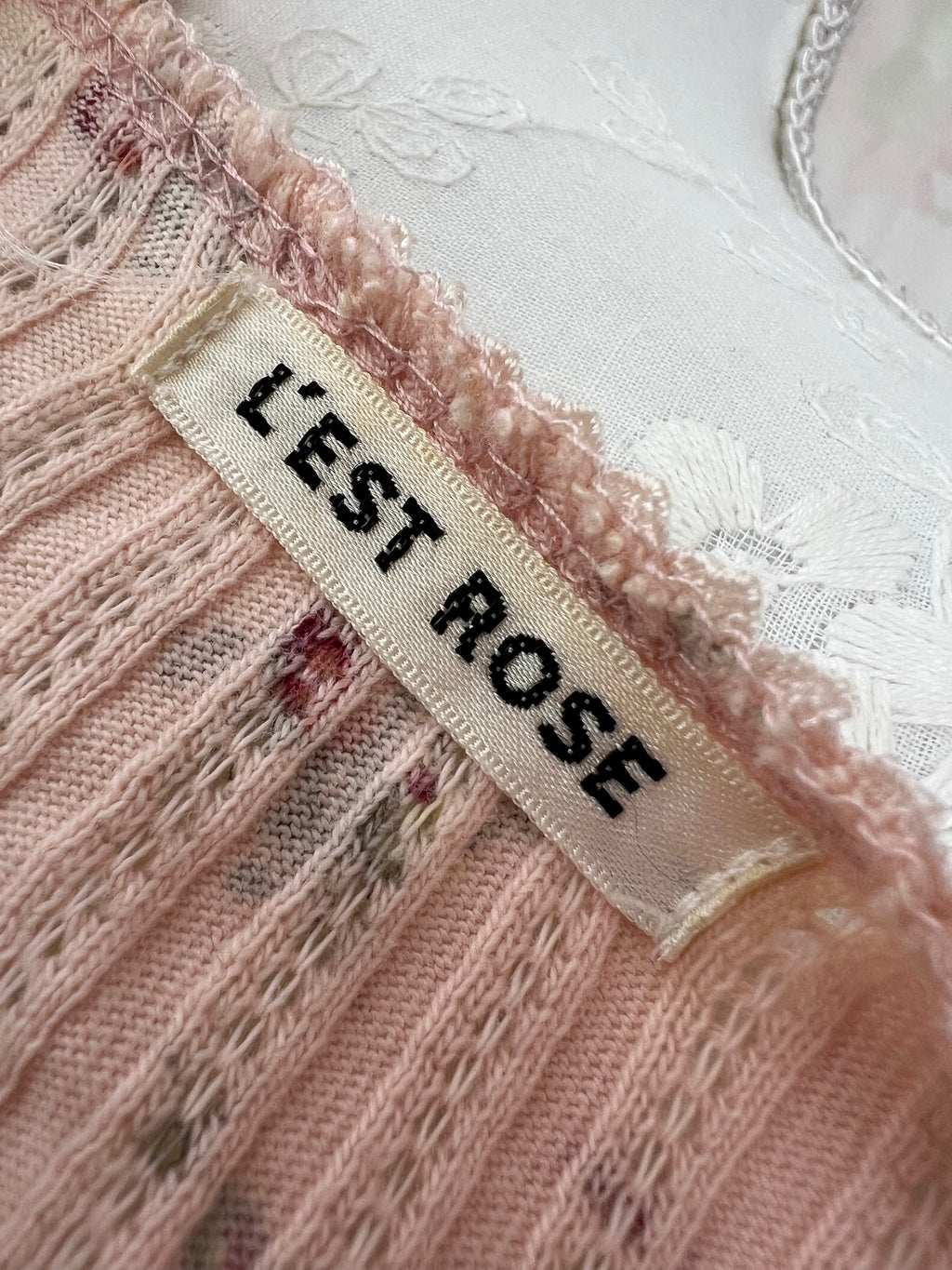 L’EST ROSE Petite Rose Cotton Cardigan