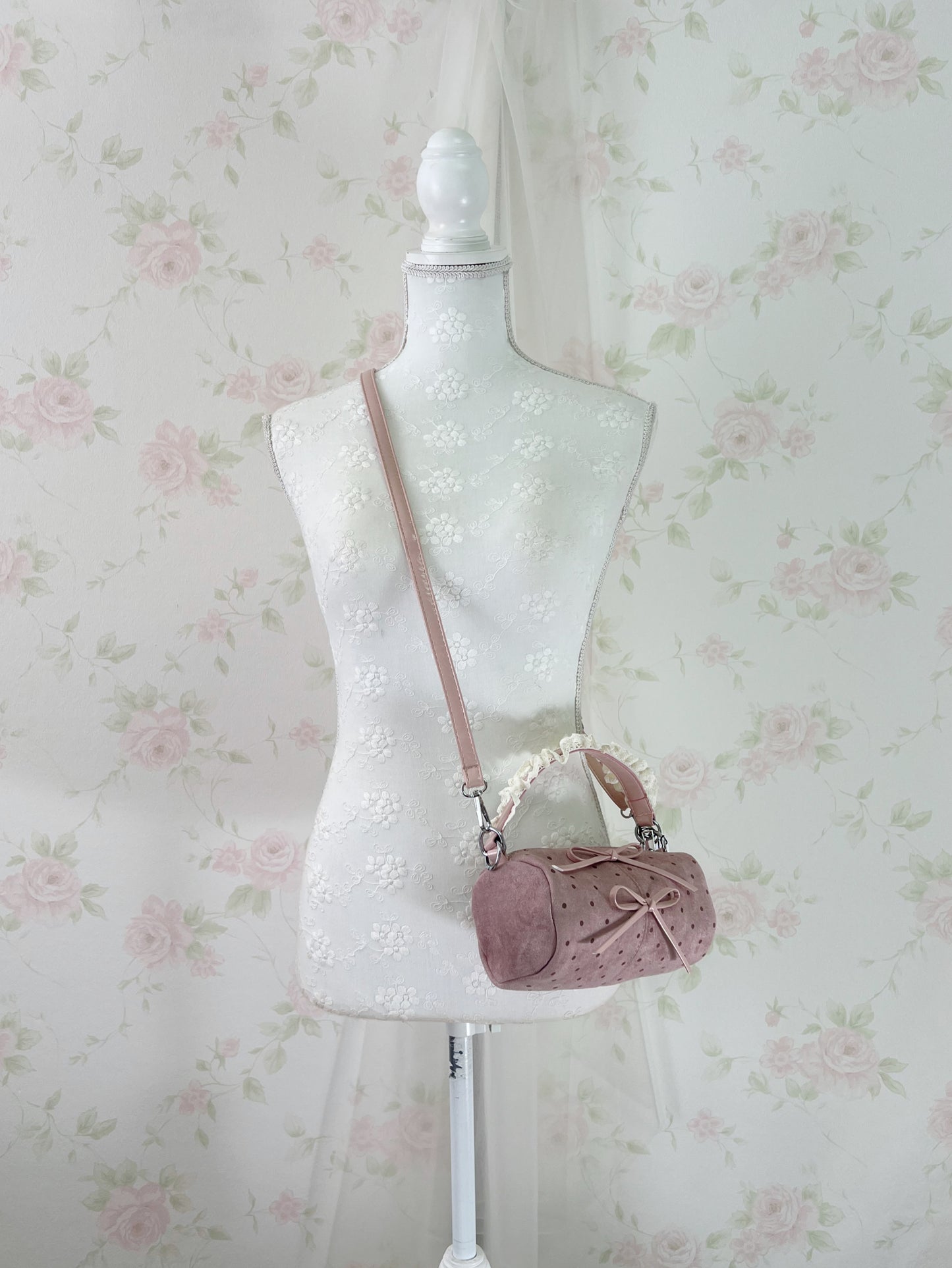 Polka dot shoujo 2 way bag (pink)